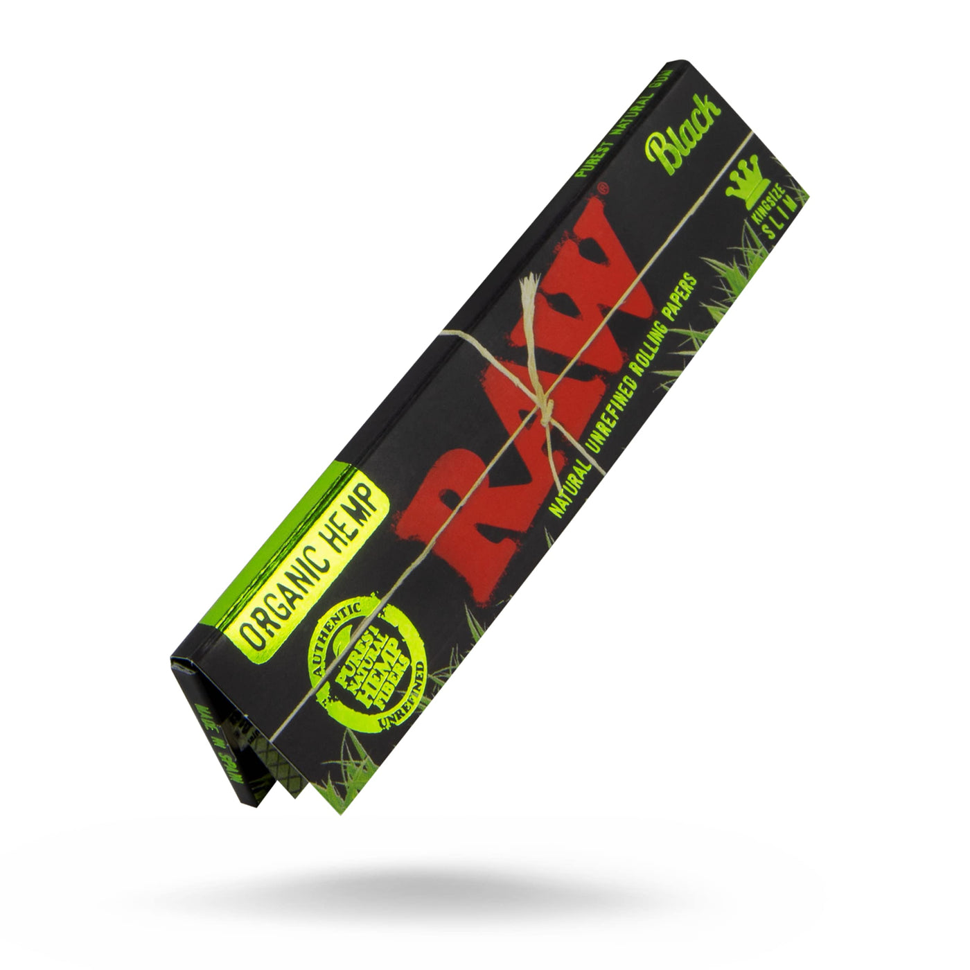 RAW Black Organic Hemp - King Size Slim